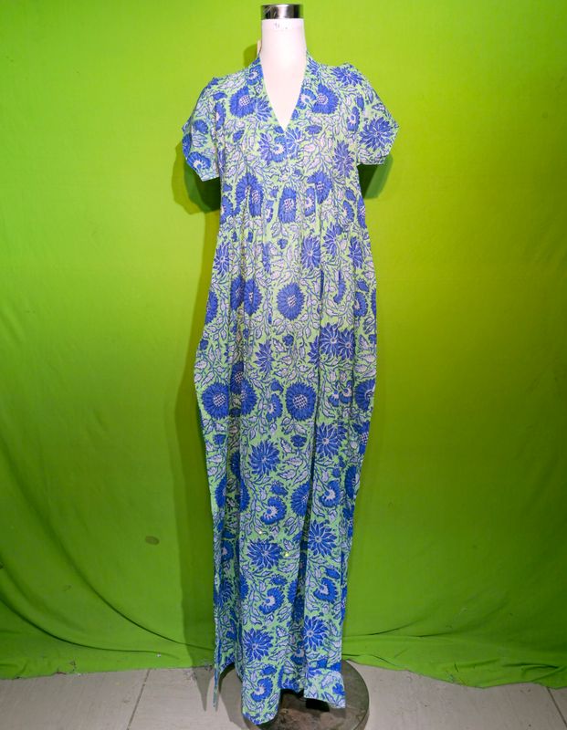 S-M Crystal Amani Dress 100% Cotton 57&quot; Inches Long Jalabiya