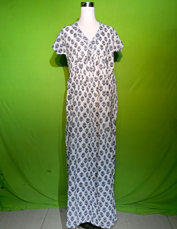 S-M Crystal Amani Dress 100% Cotton 57&quot; Inches Long Jalabiya