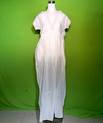 S-M Crystal Amani Dress 100% Cotton 57&quot; Inches Long Jalabiya