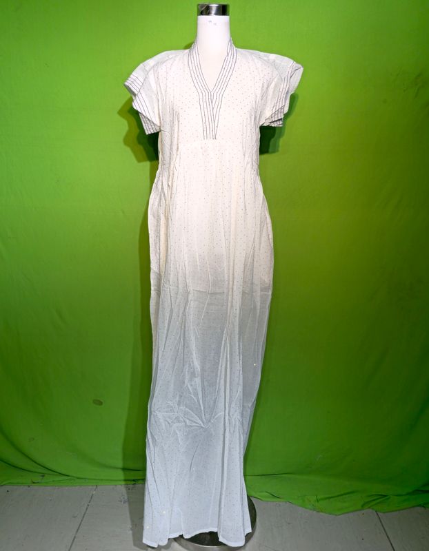 XS Crystal Amani Dress 100% Cotton 54&quot; Inches Long Jalabiya