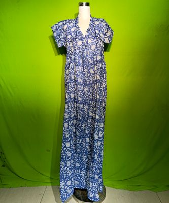 S-M Crystal Amani Dress 100% Cotton 57&quot; Inches Long Jalabiya