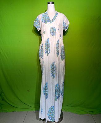 S-M Crystal Amani Dress 100% Cotton 57&quot; Inches Long Jalabiya