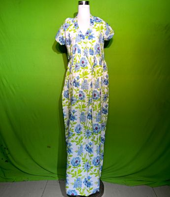 S-M Crystal Amani Dress 100% Cotton 57&quot; Inches Long Jalabiya
