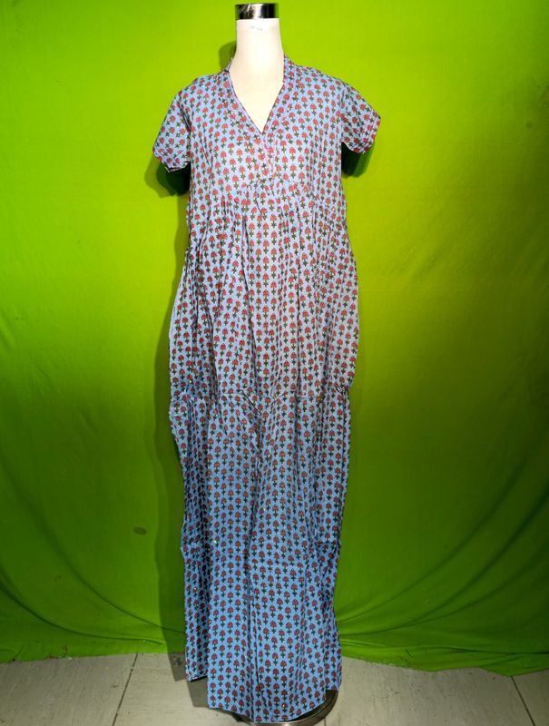 S-M Crystal Amani Dress 100% Cotton 57&quot; Inches Long Jalabiya