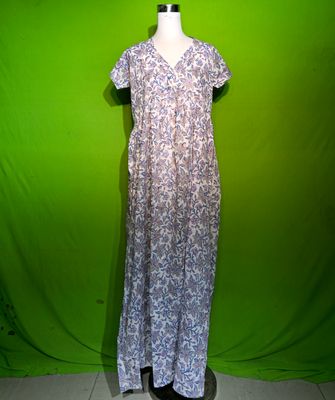 S-M Crystal Amani Dress 100% Cotton 57&quot; Inches Long Jalabiya