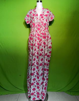 S-M Crystal Amani Dress 100% Cotton 57&quot; Inches Long Jalabiya
