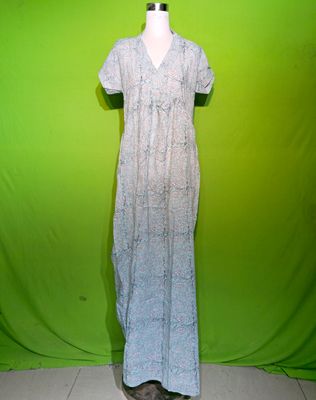 S-M Crystal Amani Dress 100% Cotton 57&quot; Inches Long Jalabiya