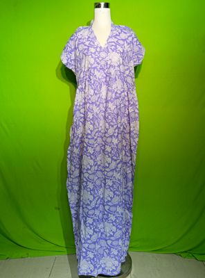 L-XL Crystal Amani Dress 100% Cotton 57&quot; Inches Long Jalabiya