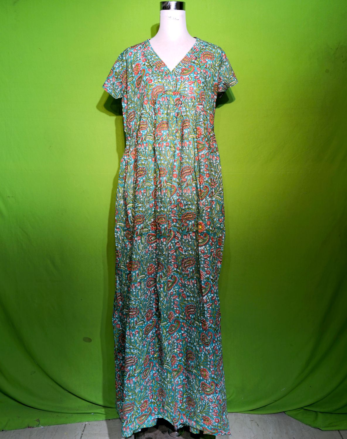 S-M Crystal Amani Dress 100% Cotton 57&quot; Inches Long Jalabiya