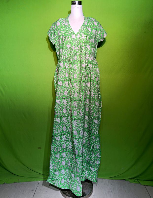 S-M Crystal Amani Dress 100% Cotton 57&quot; Inches Long Jalabiya