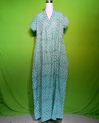 L-XL Crystal Amani Dress 100% Cotton 57&quot; Inches Long Jalabiya