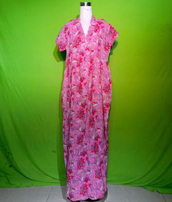 L-XL Crystal Amani Dress 100% Cotton 57&quot; Inches Long Jalabiya