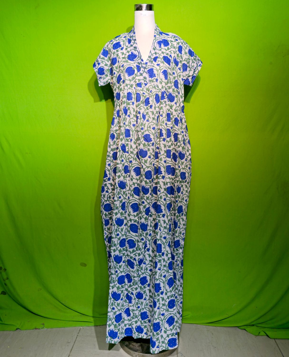 L-XL Crystal Amani Dress 100% Cotton 57&quot; Inches Long Jalabiya