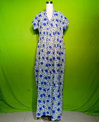 L-XL Crystal Amani Dress 100% Cotton 57&quot; Inches Long Jalabiya