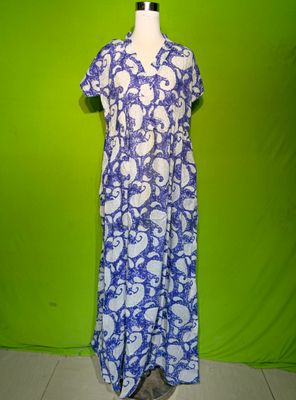 S-M Crystal Amani Dress 100% Cotton 57&quot; Inches Long Jalabiya