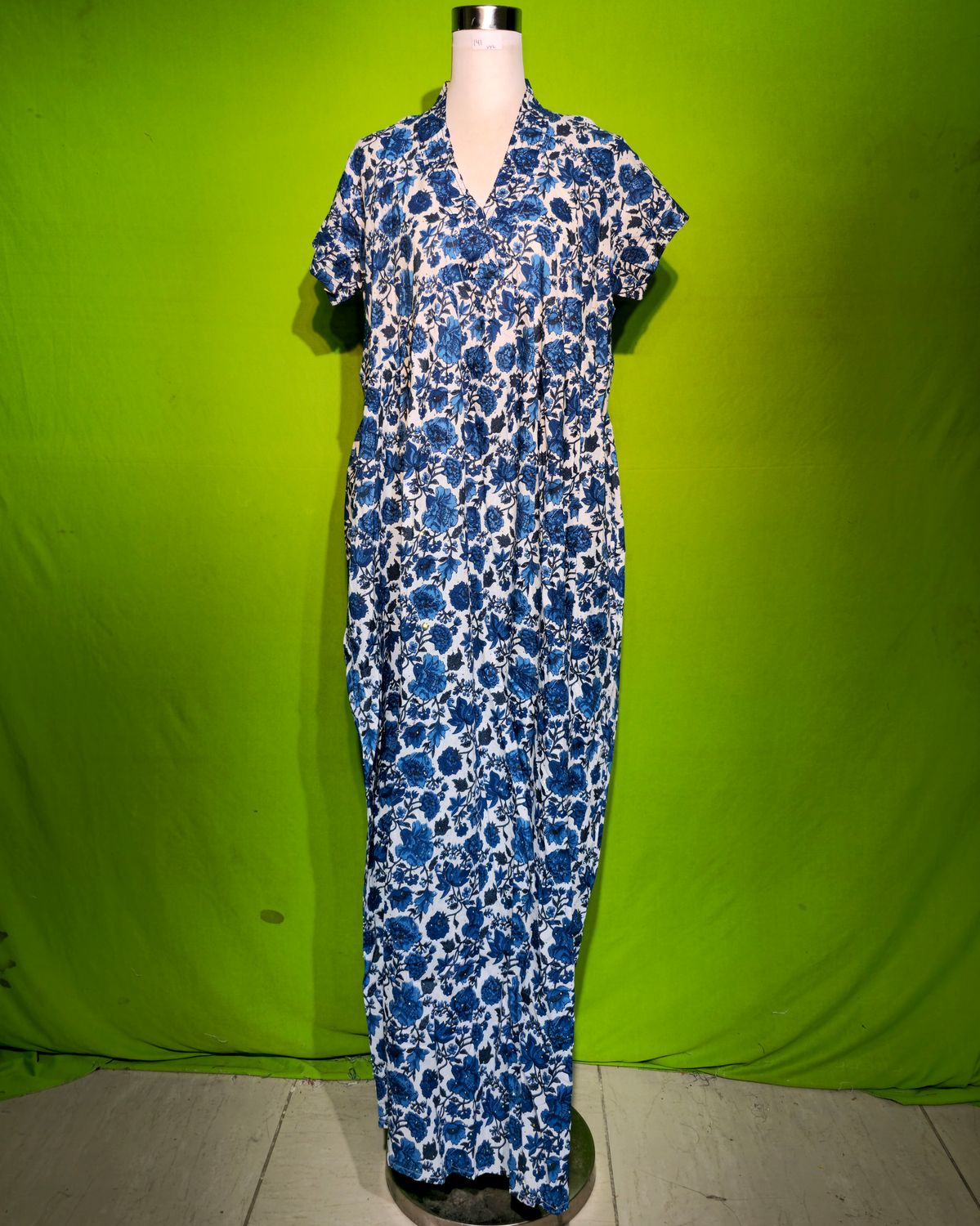 2XL-3XL Crystal Amani Dress 100% Cotton 57&quot; Inches Long Jalabiya