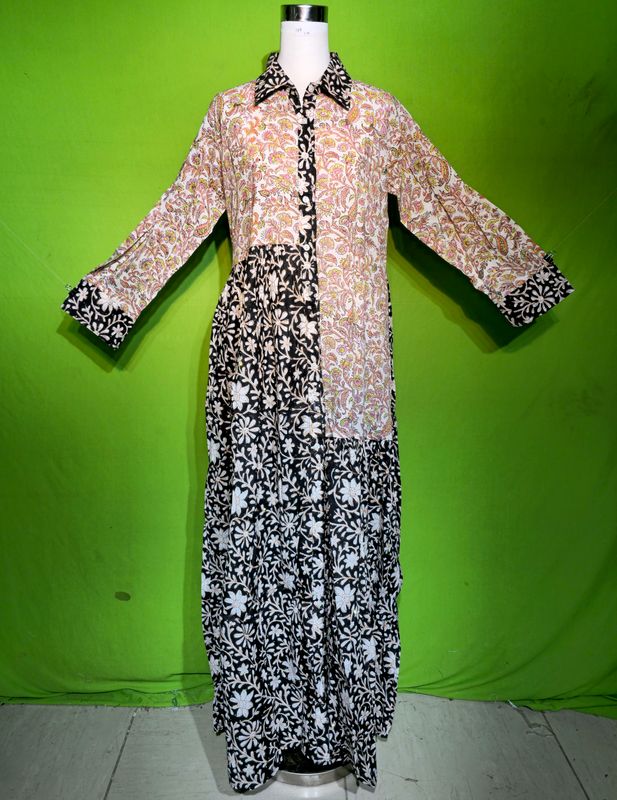 S-M Crystal New Singa Dress 100% Cotton 57&quot; Inches Long Jalabiya