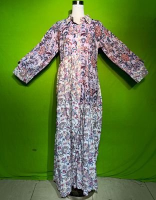 L-XL Crystal New Singa Dress 100% Cotton 57&quot; Inches Long Jalabiya