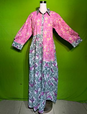 L-XL Crystal New Singa Dress 100% Cotton 57&quot; Inches Long Jalabiya
