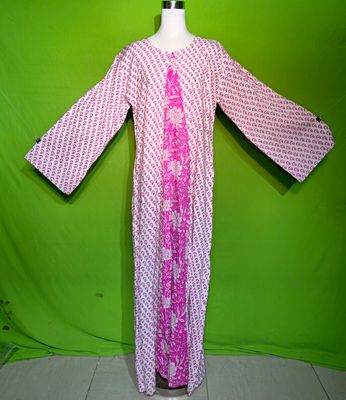L-XL Crystal A line Dress 100% Cotton 57&quot; Inches Long Jalabiya