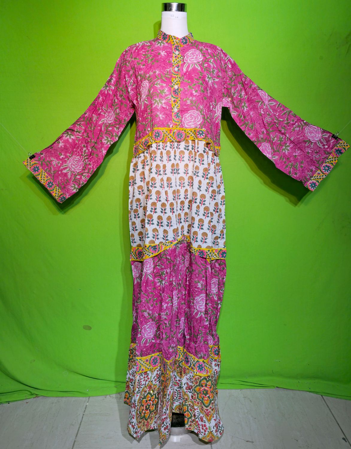 S-M Crystal Sydney Dress 100% Cotton 57&quot; Inches Long Jalabiya