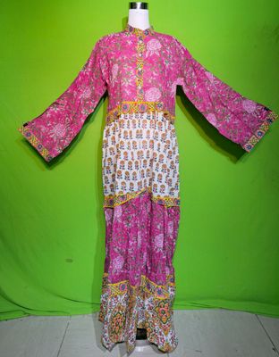 S-M Crystal Sydney Dress 100% Cotton 57&quot; Inches Long Jalabiya