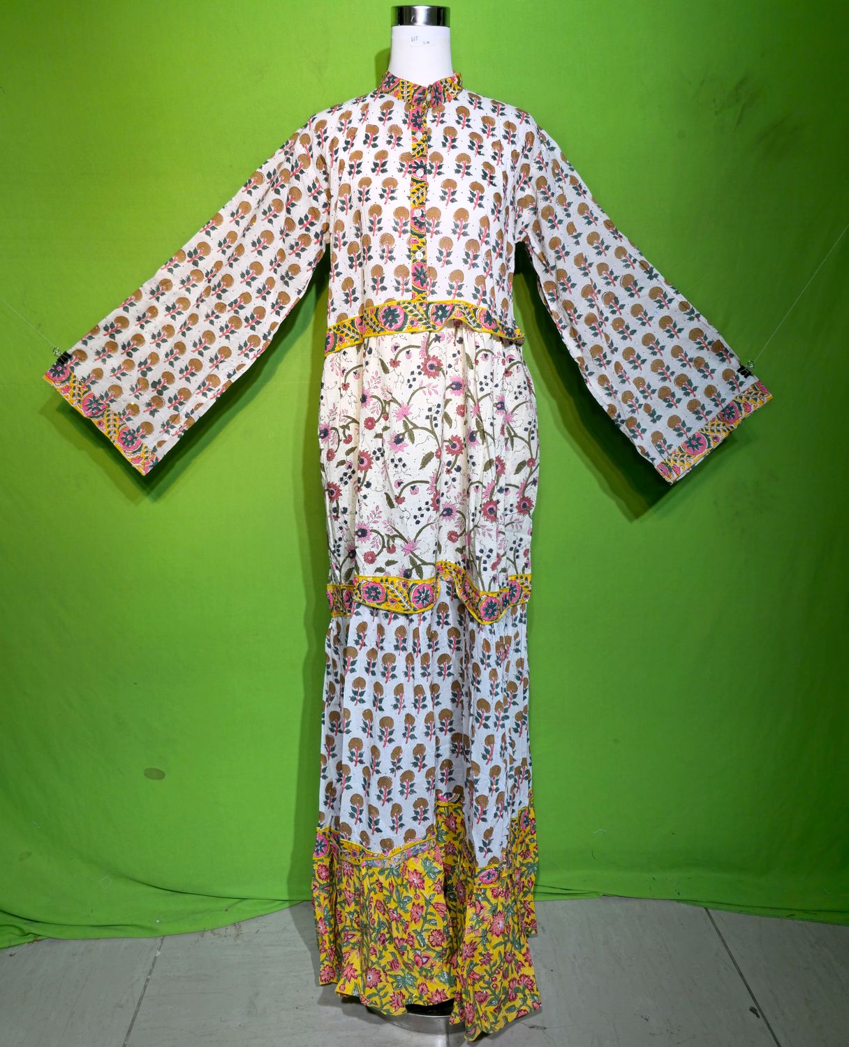 S-M Crystal Sydney Dress 100% Cotton 57&quot; Inches Long Jalabiya