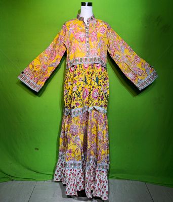 S-M Crystal Sydney Dress 100% Cotton 57&quot; Inches Long Jalabiya