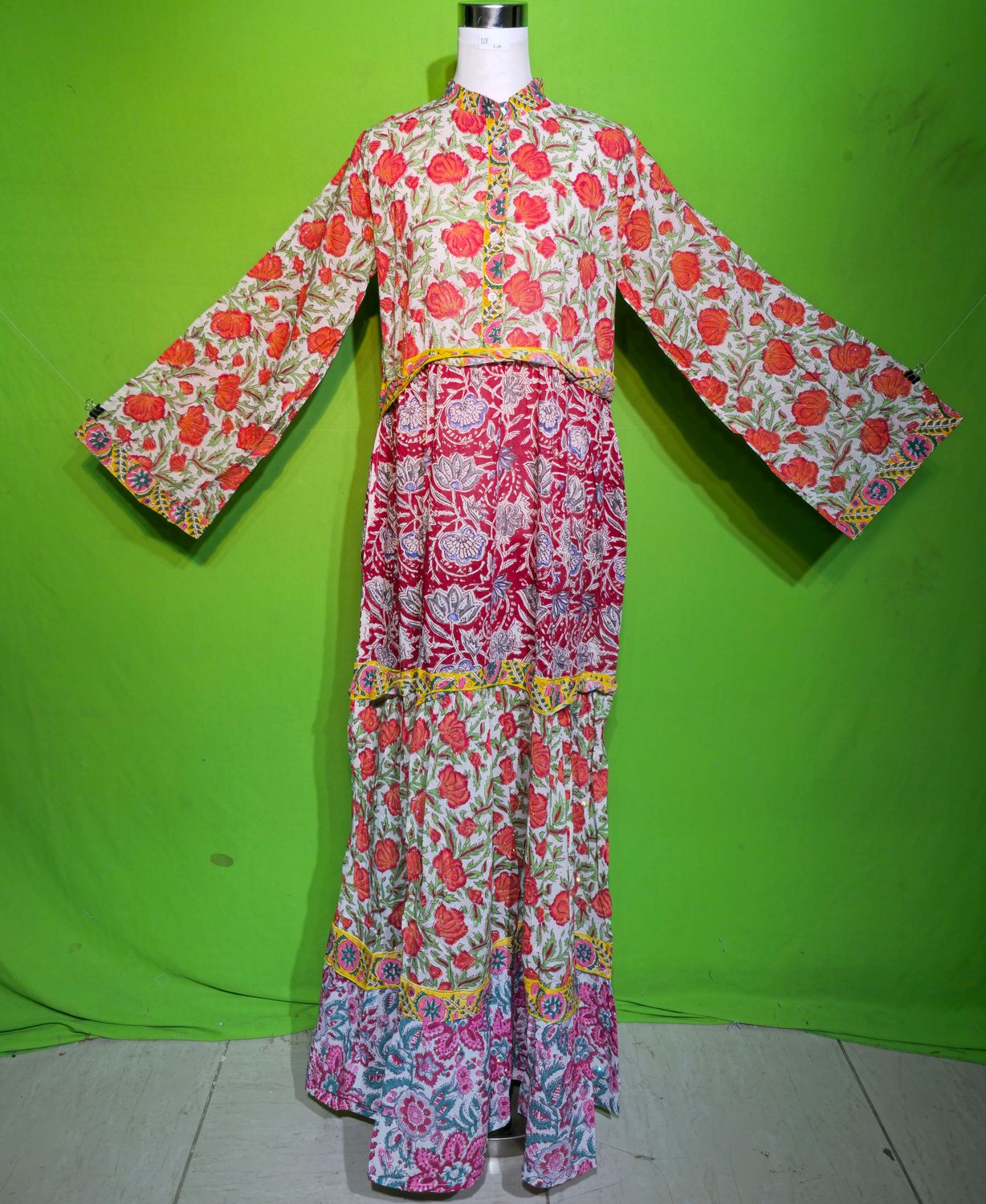 S-M Crystal Sydney Dress 100% Cotton 57&quot; Inches Long Jalabiya