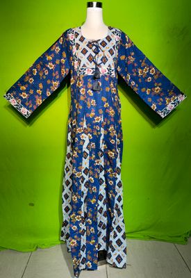 S-M Crystal Anaya Dress 100% Cotton 57&quot; Inches Long Jalabiya