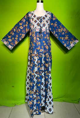 L-XL Crystal Anaya Dress 100% Cotton 57&quot; Inches Long Jalabiya