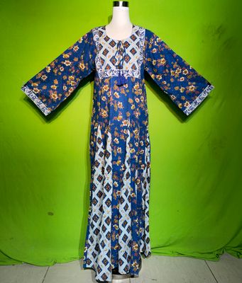 S-M Crystal Anaya Dress 100% Cotton 57&quot; Inches Long Jalabiya