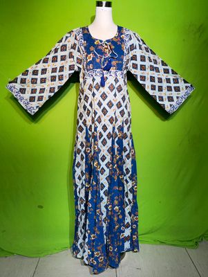 S-M Crystal Anaya Dress 100% Cotton 57&quot; Inches Long Jalabiya