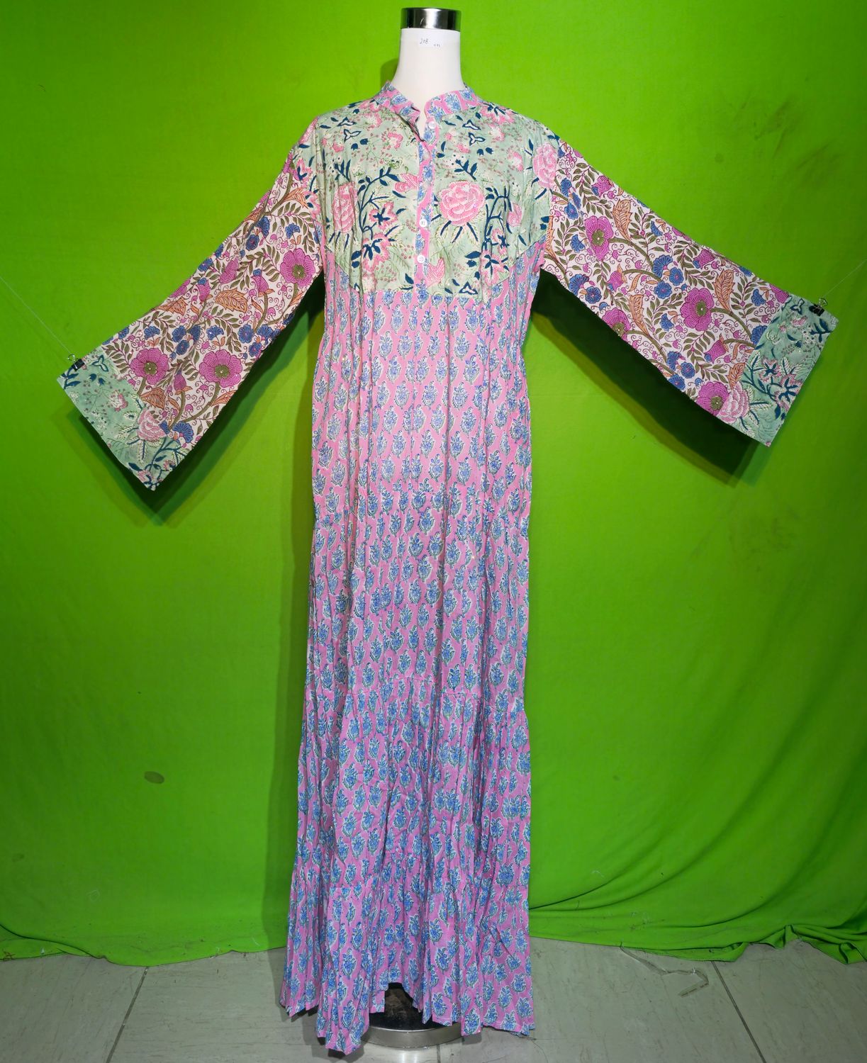 2XL-3XL Crystal Kusum Dress 100% Cotton 57&quot; Inches Long Jalabiya