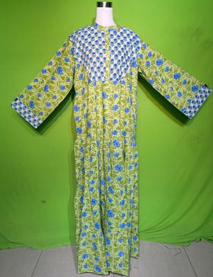2XL-3XL Crystal Kusum Dress 100% Cotton 57&quot; Inches Long Jalabiya