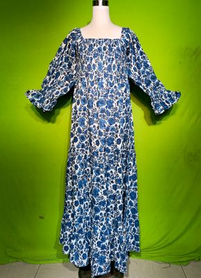 L-XL Crystal Sara Dress 100% Cotton 57&quot; Inches Long Jalabiya