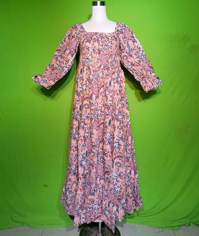 2XL-3XL Crystal Sara Dress 100% Cotton 57&quot; Inches Long Jalabiya