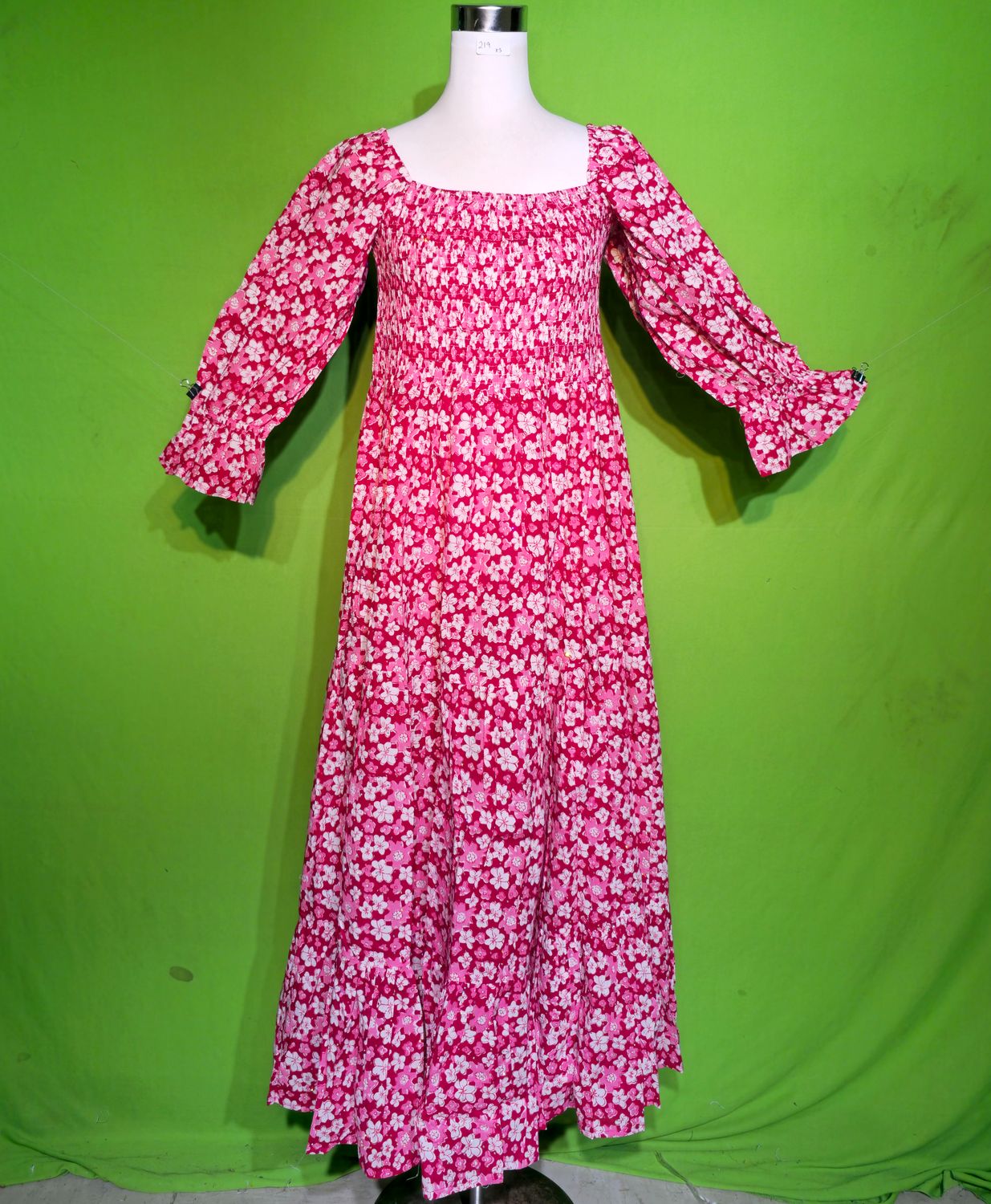 S-M Crystal Sara Dress 100% Cotton 57&quot; Inches Long Jalabiya