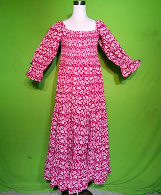 S-M Crystal Sara Dress 100% Cotton 57&quot; Inches Long Jalabiya