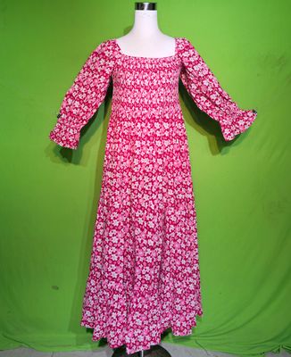 S-M Crystal Sara Dress 100% Cotton 57&quot; Inches Long Jalabiya