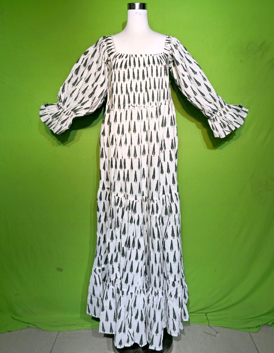 2XL-3XL Crystal Sara Dress 100% Cotton 57&quot; Inches Long Jalabiya