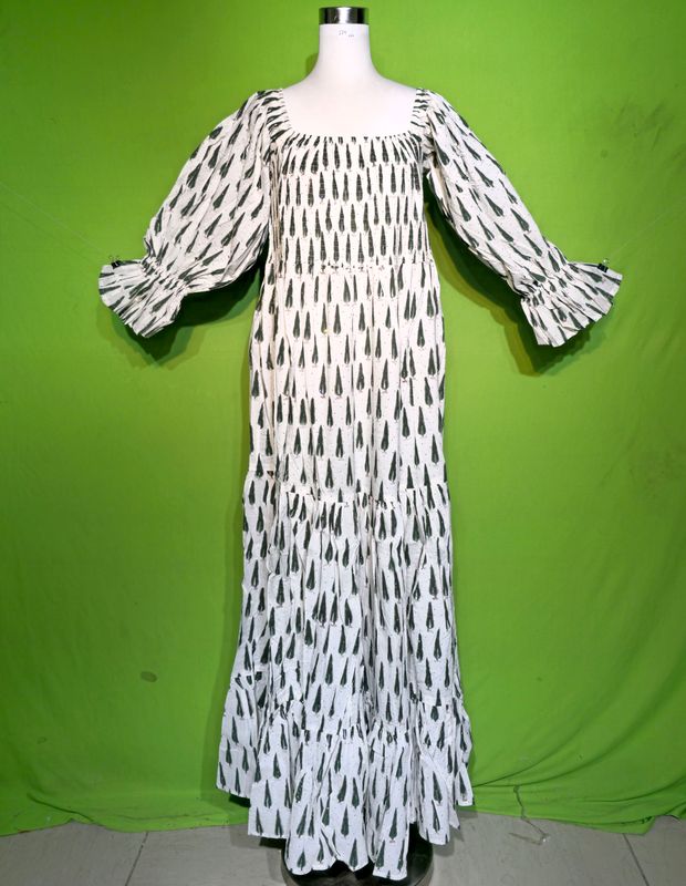 2XL-3XL Crystal Sara Dress 100% Cotton 57&quot; Inches Long Jalabiya