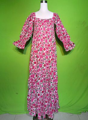 L-XL Crystal Sara Dress 100% Cotton 57&quot; Inches Long Jalabiya