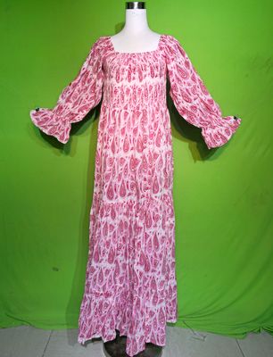 S-M Crystal Sara Dress 100% Cotton 57&quot; Inches Long Jalabiya