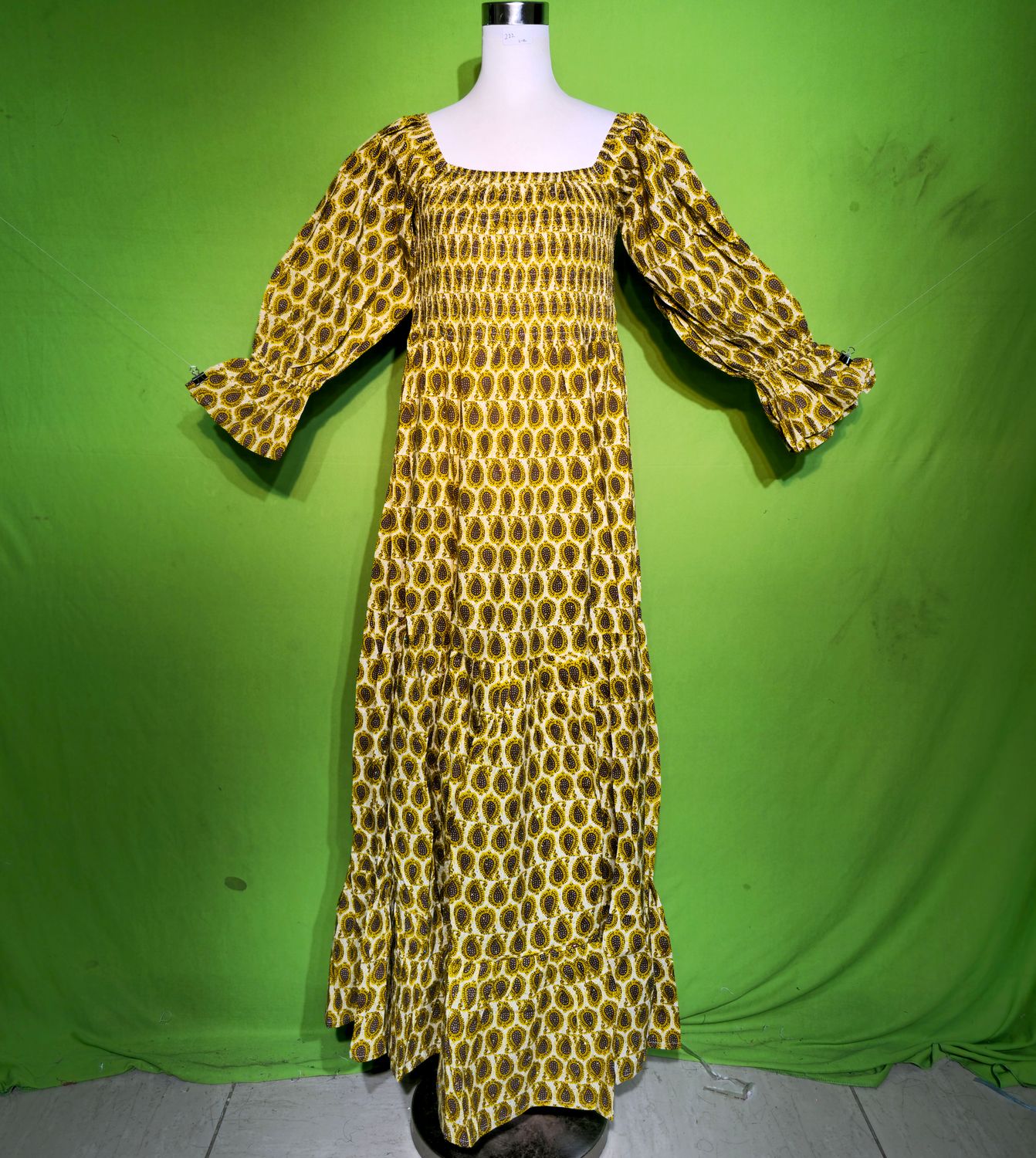 L-XL Crystal Sara Dress 100% Cotton 57&quot; Inches Long Jalabiya