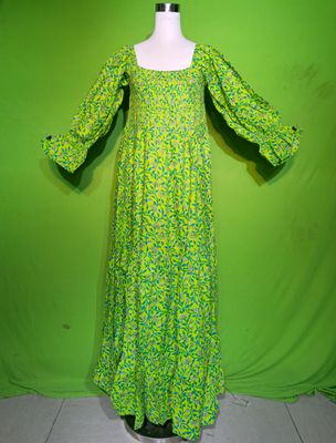 L-XL Crystal Sara Dress 100% Cotton 57&quot; Inches Long Jalabiya