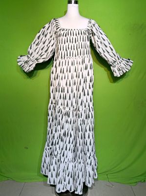 S-M Crystal Sara Dress 100% Cotton 57&quot; Inches Long Jalabiya