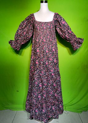 S-M Crystal Sara Dress 100% Cotton 57&quot; Inches Long Jalabiya