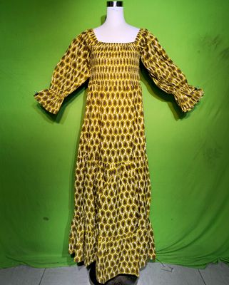 S-M Crystal Sara Dress 100% Cotton 57&quot; Inches Long Jalabiya