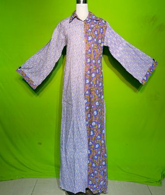 S-M Crystal Singapore Dress 100% Cotton 57&quot; Inches Long Jalabiya